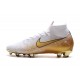 Nike Mercurial Superfly VI Elite FG 2019 Cleats White Golden