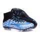 New Top Nike Mercurial Superfly Iv FG Cleat White Blue Black