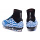 New Top Nike Mercurial Superfly Iv FG Cleat White Blue Black