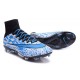 New Top Nike Mercurial Superfly Iv FG Cleat White Blue Black