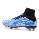 New Top Nike Mercurial Superfly Iv FG Cleat White Blue Black