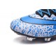 New Top Nike Mercurial Superfly Iv FG Cleat White Blue Black