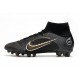 Nike Mercurial Superfly 8 Elite AG Shadow - Black Metallic Gold Metallic Silver