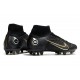 Nike Mercurial Superfly 8 Elite AG Shadow - Black Metallic Gold Metallic Silver