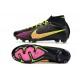 Nike Zoom Mercurial Superfly IX Elite Grass Black Yellow Pink