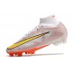 Nike Zoom Mercurial Superfly IX Elite Grass White Gold Silver