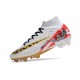 Nike Zoom Superfly 9 Elite MR FG White Gold Red