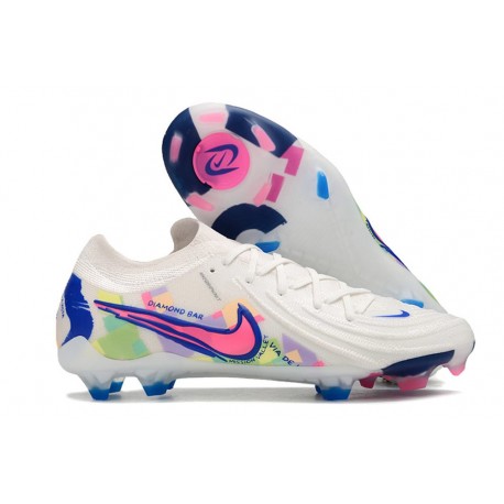 Nike Phantom Luna 2 Elite FG Low Cut White Pink Blue