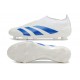 adidas Predator Elite Laceless FG Cleats White Blue