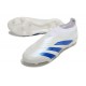 adidas Predator Elite Laceless FG Cleats White Blue