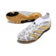 adidas Predator Elite Laceless FG Cleats White Grey Gold