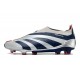 adidas Predator Elite Laceless FG Cleats Silver Cyan Red