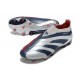 adidas Predator Elite Laceless FG Cleats Silver Cyan Red