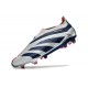 adidas Predator Elite Laceless FG Cleats Silver Cyan Red