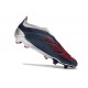 adidas Predator Elite Laceless FG Cleats Silver Cyan Red