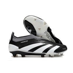 adidas Predator Elite Laceless FG Cleats Black White