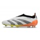 adidas Predator Elite Laceless FG Cleats White Black Orange