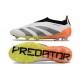 adidas Predator Elite Laceless FG Cleats White Black Orange