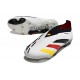 adidas Predator Elite Laceless FG Cleats White Black Red Yellow