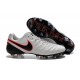 New 2016 Nike Tiempo Legend 6 FG Kangaroo Leather Boots Pure Platinum Black Orange