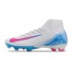 Nike Zoom Mercurial Superfly X Elite FG White Blue Pink