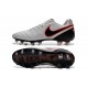 New 2016 Nike Tiempo Legend 6 FG Kangaroo Leather Boots Pure Platinum Black Orange