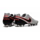 New 2016 Nike Tiempo Legend 6 FG Kangaroo Leather Boots Pure Platinum Black Orange