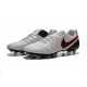 New 2016 Nike Tiempo Legend 6 FG Kangaroo Leather Boots Pure Platinum Black Orange