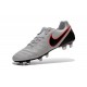 New 2016 Nike Tiempo Legend 6 FG Kangaroo Leather Boots Pure Platinum Black Orange