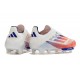 New adidas F50+ Laceless FG Advancement - White Solar Red Lucid Blue