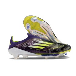 New adidas F50+ Laceless FG Purple Yellow