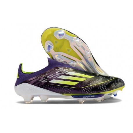 New adidas F50+ Laceless FG Purple Yellow