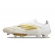 New adidas F50+ Laceless FG Ftwr White Gold Met