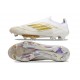 New adidas F50+ Laceless FG Ftwr White Gold Met