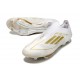 New adidas F50+ Laceless FG Ftwr White Gold Met