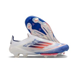 New adidas F50+ Laceless FG Ftwr White Solar Red Lucid Blue