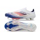 New adidas F50+ Laceless FG Ftwr White Solar Red Lucid Blue