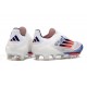 New adidas F50+ Laceless FG Ftwr White Solar Red Lucid Blue