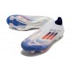 New adidas F50+ Laceless FG Ftwr White Solar Red Lucid Blue