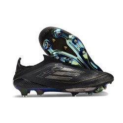 New adidas F50+ Laceless FG Core Black Iron Met Gold Met