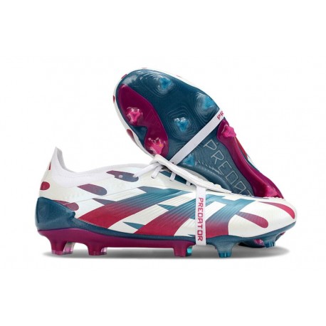 adidas Predator Elite Tongue FG White Cyan Red