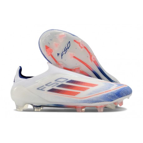 adidas F50 LL Elite FG Soccer Shoes Ftwr White Solar Red Lucid Blue