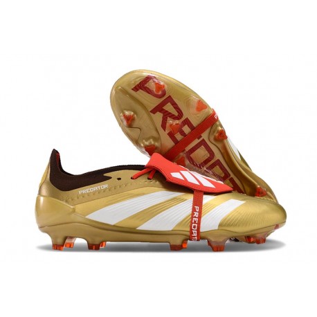 New adidas Predator Elite Tongue FG Gold Red White