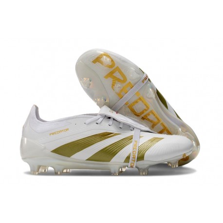 New adidas Predator Elite Tongue FG Ftwr White Gold Met