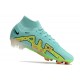 Ronaldo Nike Mercurial Superfly Vi Elite CR7 FG Soccer Cleats - White Blue Gold