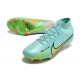 Ronaldo Nike Mercurial Superfly Vi Elite CR7 FG Soccer Cleats - White Blue Gold