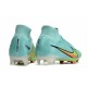 Ronaldo Nike Mercurial Superfly Vi Elite CR7 FG Soccer Cleats - White Blue Gold