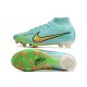 Ronaldo Nike Mercurial Superfly Vi Elite CR7 FG Soccer Cleats - White Blue Gold