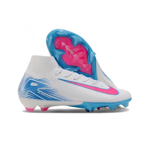 Nike Zoom Mercurial Superfly X Elite FG White Blue Pink