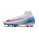 Nike Zoom Mercurial Superfly X Elite FG White Blue Pink